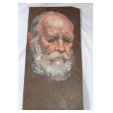 An Oil on Board of a Man
