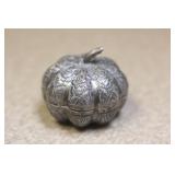 Oriental pumpkin silver trinket box