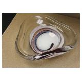 Vintage Artglass Triangle Bowl