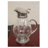 Etched Glass Syrup Pourer