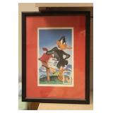 Framed Duffy Duck First Day of Issue and Stamp