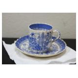 An Antique Blue and White Cup and Saucer