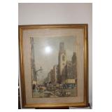 Framed London Street Scene