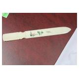 A Carved Bone Chinese Letter Opener