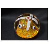 An Abstract Artglass Paperweight