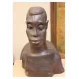 Carved Hardwood of a Black Man