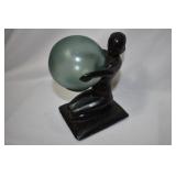 A Deco Metal Nude Lady