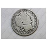1908-D Barber Silver Half Dollar