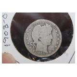 1908-O Barber Silver Quarter
