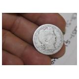 1908-D Barber Silver Quarter