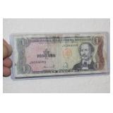 Dominican Republic One Peso Bank Note