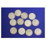 Lot of 12 Roosevelt Silver Dime
