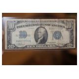 1934 $10.00 Note Blue Seal