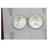 Lot of 2 Silver Canada Quarters