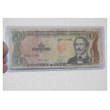 Dominican Republic One Peso Bank Note