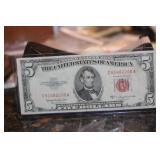 1953 Red Seal $5.00 Note