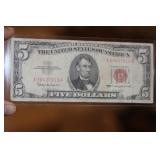 1963 Red Seal $5.00 Bank Note
