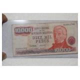 Argentina 10,000 Pesos Note