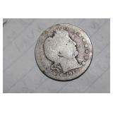 1912 Barber Silver Quarter