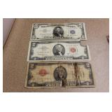 Lot of Three Bank Notes