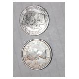 Lot of 2 Foreign Silver Coins