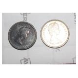 Lot of 2 Silver Canada Quarters