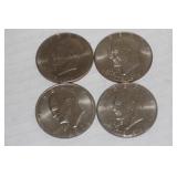 Lot of 4 Clad Ike Dollars
