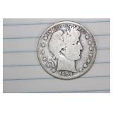 1909-S Barber Silver Half Dollar