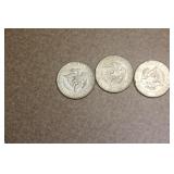 Lot of 3 Kennedy halves