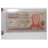 Argentina 10,000 Pesos Note