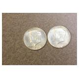 Lot of Two Kennedy Halves