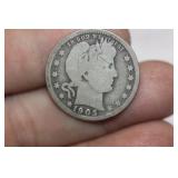 1905 Barber Silver Quarter