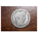 1908-D Barber Silver Quarter