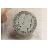 1912-D Barber Silver Half Dollar