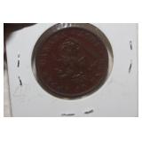 1857 Canadian Half Penny Token