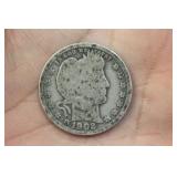 1902 Barber Silver Quarter