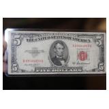 1953 $5.00 Red Seal Note