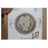 1907 Barber Silver Half Dollar