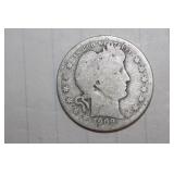 1909-D Barber Silver Quarter