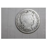 1909 Barber Silver Quarter