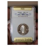SGS Graded 2004-S Quarter