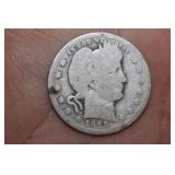 1915-D Barber Silver Quarter
