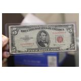 1953 $5.00 Red Seal Currency