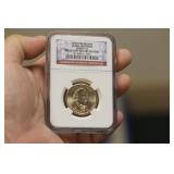 NGC Graded One Dollar Gold Plated Coin