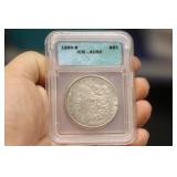 ICG Graded 1890-S Morgan Silver Dollar