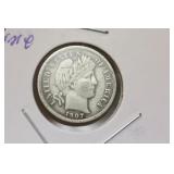 1907 Barber Dime