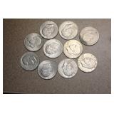 Lot of 10 Clad Ike Dollars