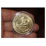 Aladdin Gold Plated $2.00 Casino Token
