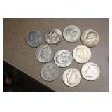 Lot of 10 Clad Ike Dollars