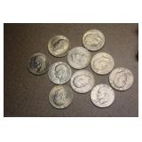Lot of 10 Clad Ike Dollars